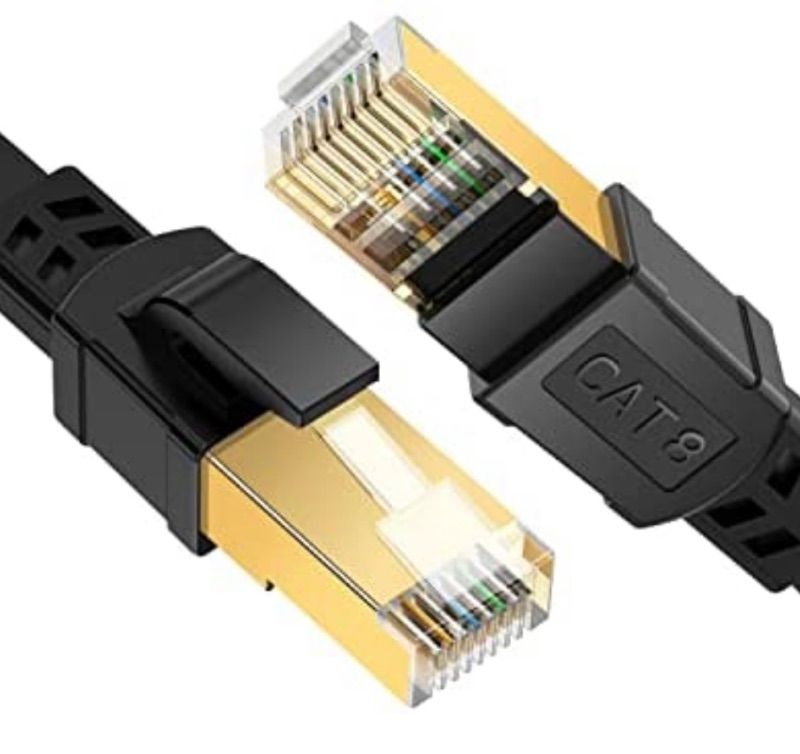 Photo 1 of RJ45 Cat8 Network Ethernet Patch Internet Cable - 15 Feet?cat5e STP Cable 6ft 1g ethernet Cable, with Gold Plated RJ45 Connector, Gaming/Modem - 3 pack