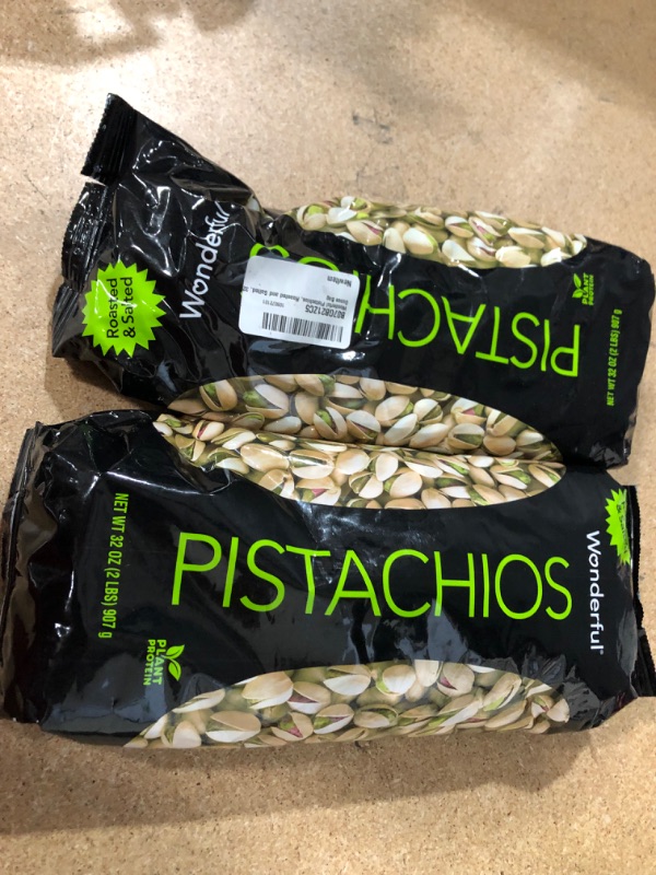 Photo 2 of ** EXPIRES JAN2023, NON REFUNDABLE** Wonderful Pistachios, Roasted and Salted Nuts, 32 Ounce
SET OF 2