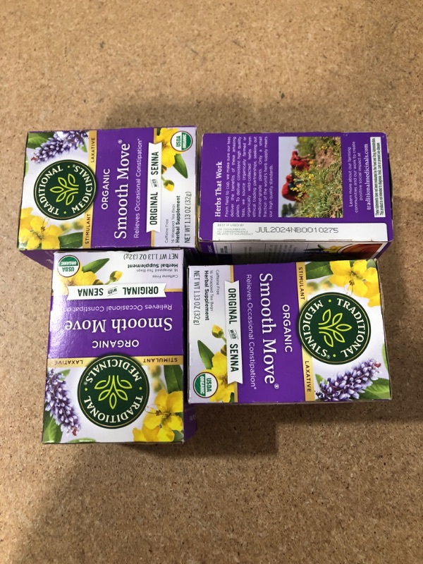 Photo 2 of **EXPIRES JUL2024, NONREFUNDABLE** Traditional Medicinals Tea Smooth Move Laxati
SET OF 4