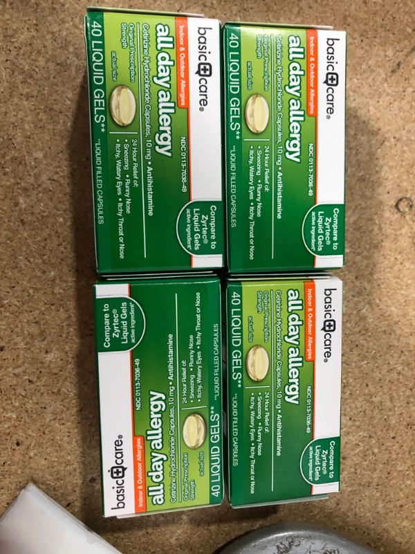 Photo 2 of **EXPIRES AUG2022**  40-Count Amazon Basic Care All Day Allergy Relief Capsules 
