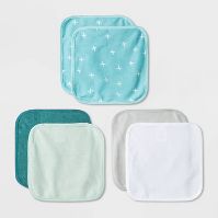 Photo 1 of Baby Boys' 6pk Basic Washcloth Set - Cloud Island™ Turquoise 8 pack 
