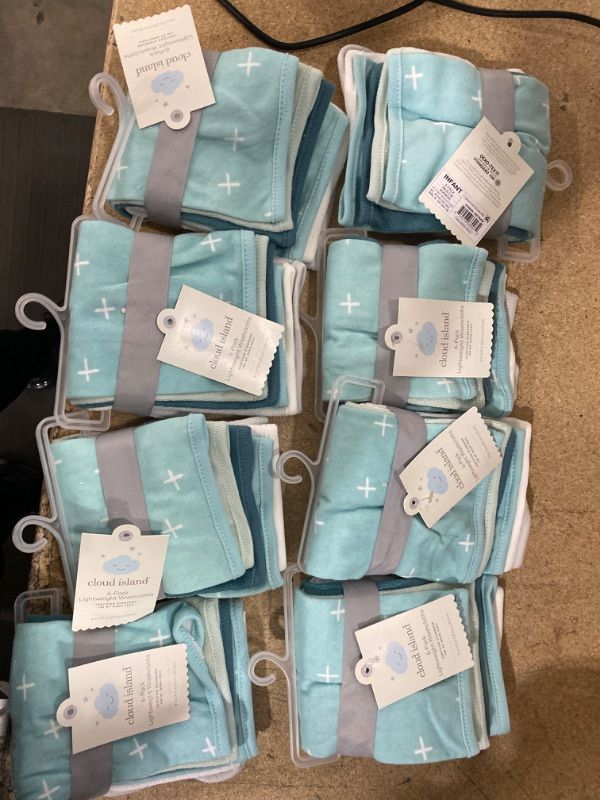 Photo 2 of Baby Boys' 6pk Basic Washcloth Set - Cloud Island™ Turquoise 8 pack 
