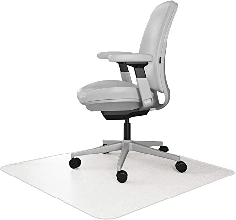 Photo 1 of Resilia Office Desk Chair Mat - for Low Pile Carpet (with Grippers) Black, 36 Inches x 48 Inches