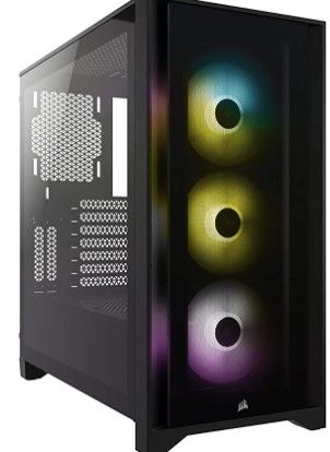 Photo 1 of Corsair iCUE 4000X RGB Mid-Tower ATX PC Case - Black