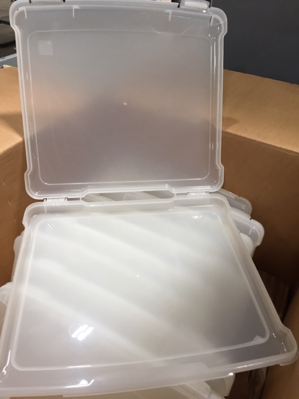 Photo 3 of IRIS USA, Inc. IRIS Slim Portable Project Case, 10 Pack, Clear 12"x11" *Minor Damages*