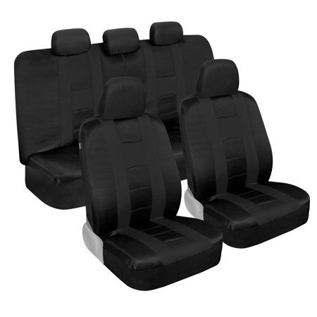 Photo 1 of CarXS Forza Black Car Seat Covers Full Set Front & Rear Bench Seat Cover for Cars Trucks SUV