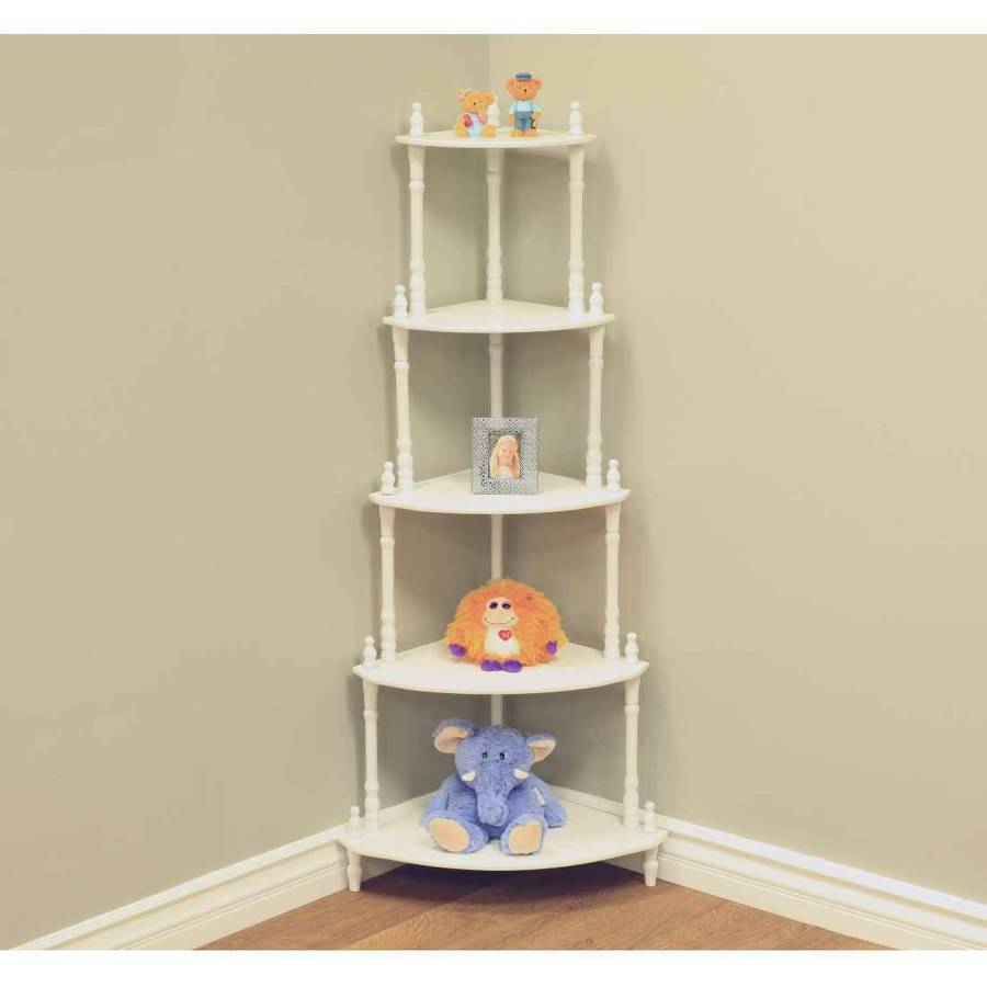 Photo 1 of Frenchi Furniture - 5-Tier Corner Stand Finish: White