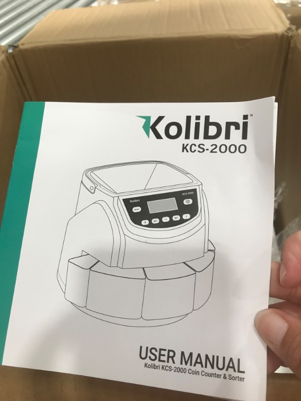 Photo 3 of Kolibri KCS-2000 Professional USD Coin Counter, Sorter and Wrapper/Roller, 220 Coins/min, LED Display with Full Report, Batch Feature – Included 5 Coin Bins & Tubes
