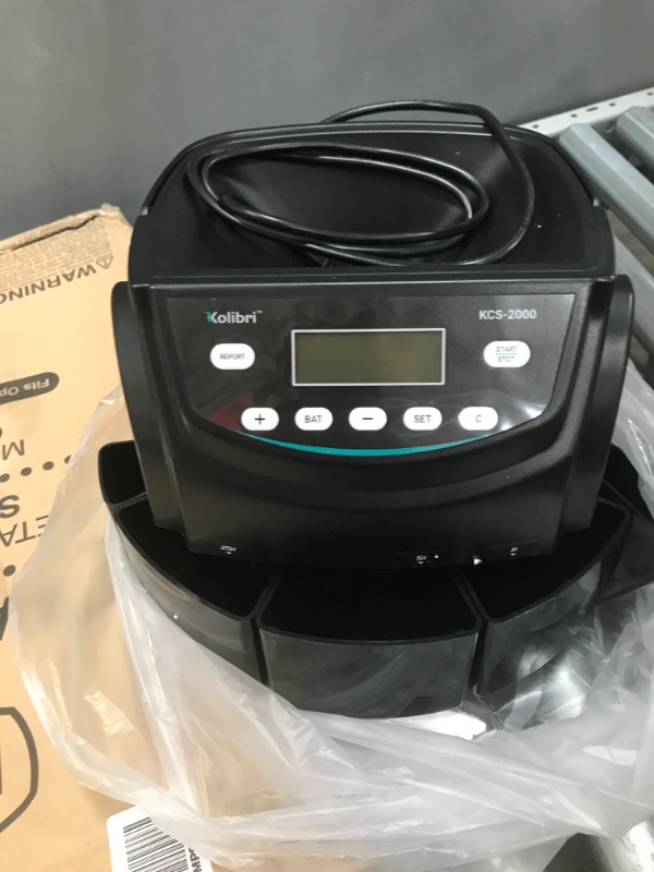 Photo 5 of Kolibri KCS-2000 Professional USD Coin Counter, Sorter and Wrapper/Roller, 220 Coins/min, LED Display with Full Report, Batch Feature – Included 5 Coin Bins & Tubes
