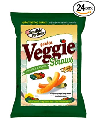 Photo 1 of **EXPIRES MAY29/2022** Sensible Portions Veggie Straws, Sea Salt, 1 Ounce (Pack of 24)
