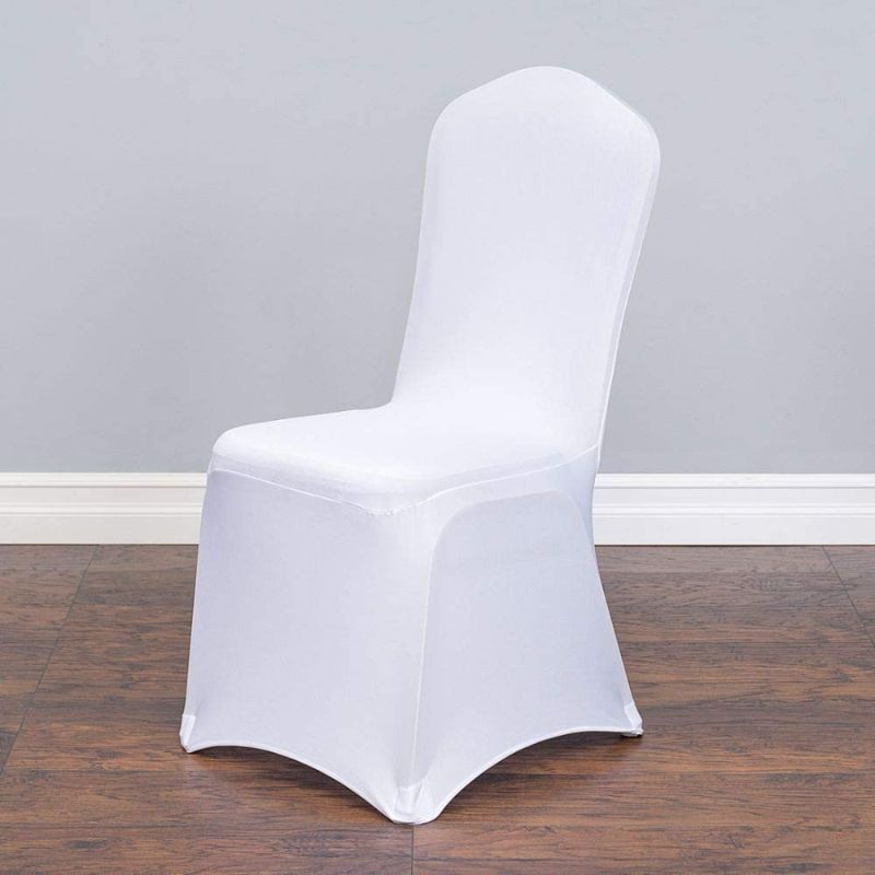 Photo 1 of Set of 1/10/50Pcs Hotel Banquet Dining Spandex Stretch Chair Covers - Wedding Reception Banquet Party Restaurant, ONLY WHITE
