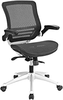 Photo 1 of **PARTS ONLY**NOT COMPLETE**
Modway Edge All Mesh Office Chair In Black With Flip-Up Arms - Perfect For Computer Desks
