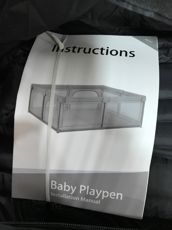 Photo 2 of 81" x 61" black playpen