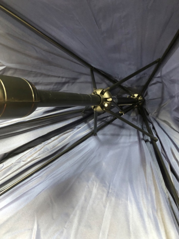 Photo 2 of **DAMAGED** C-Hopetree 7.5 ft Outdoor Patio Market Table Umbrella with Tilt, Navy Blue
