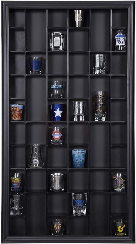 Photo 1 of **DAMAGED** Gallery Solutions 17x32 Shot Cabinet with Glass Front, Black Display Cases, 17" x 32"
