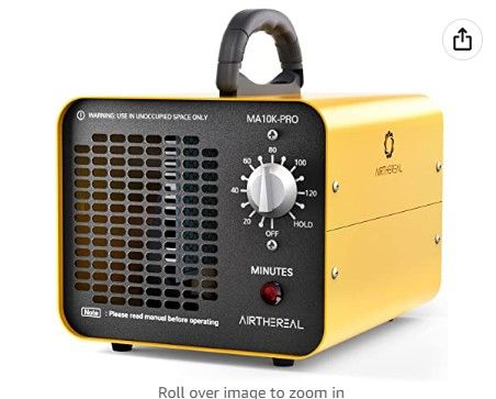 Photo 1 of Airthereal MA10K-PRO Ozone Generator 10000 mg/h High Capacity O3 Machine, Home Ionizer Odor Remover, Yellow