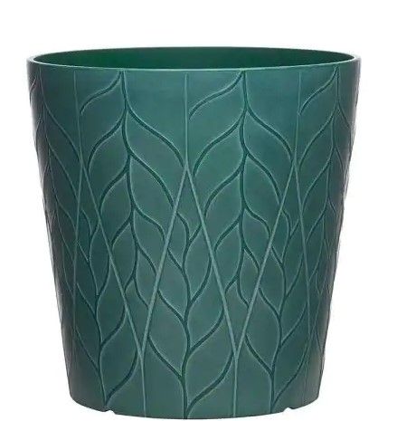 Photo 1 of (8 PACK) Southern Patio Foliaro 11.25 in. x 11.25 in. Green High-Density Resin Planter