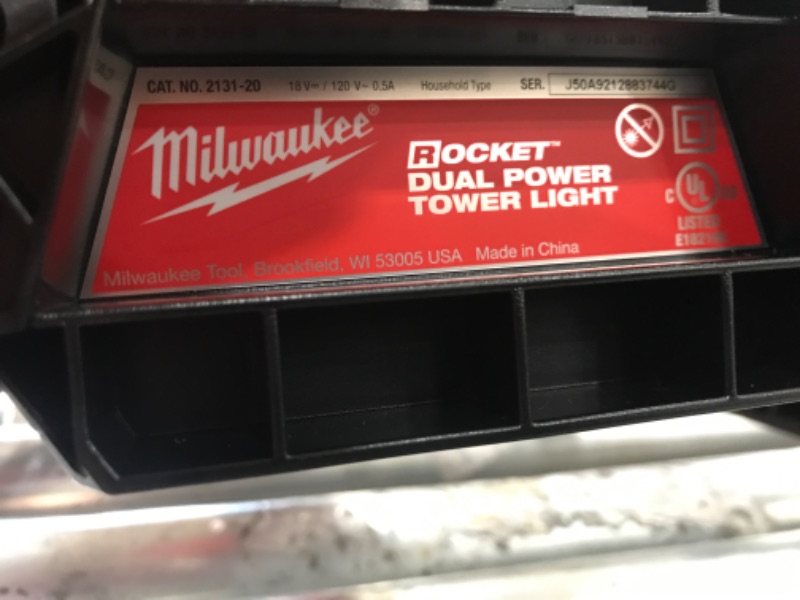 Photo 3 of Milwaukee M18 Rocket 2500 lm LED Dual Power Tripod Tower Light