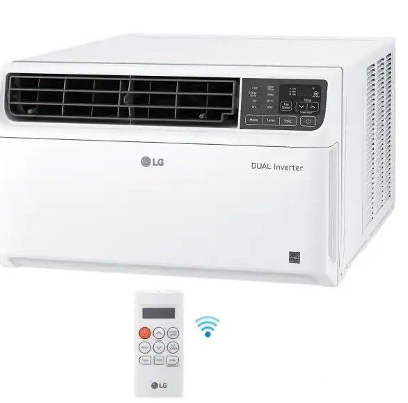 Photo 1 of LG Electronics 14,000 BTU 115-Volt Dual Inverter Smart Window Air Conditioner LW1522IVSM Cools 800 Sq. Ft. with Remote, Wi-Fi Enabled