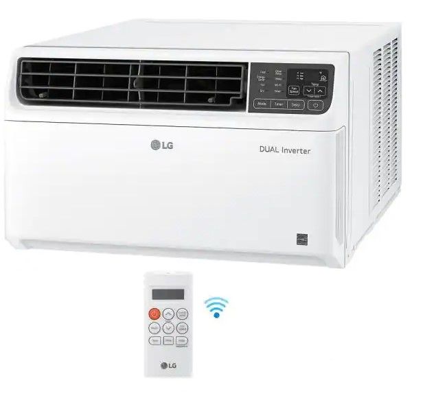 Photo 1 of LG Electronics 14,000 BTU 115-Volt Dual Inverter Smart Window Air Conditioner LW1522IVSM Cools 800 Sq. Ft. with Remote, Wi-Fi Enabled