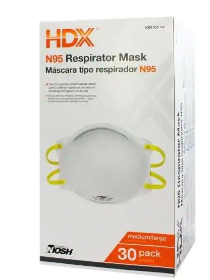 Photo 1 of ** EXP: 10/22/23 ***
N95 Disposable Respirator Box (30-Pack)
