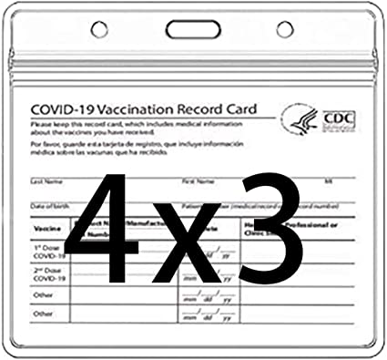Photo 1 of ** SETS OF 2**
Vaccine Card Holder ,CDC Covid Vaccination Card Protector 4 X 3 in Vaccine Horizontal ID Card Name Tag Badge Cards Holder Clear Vinyl Plastic Sleeve with Waterproof Type Resealable Zip (20 Pack)
