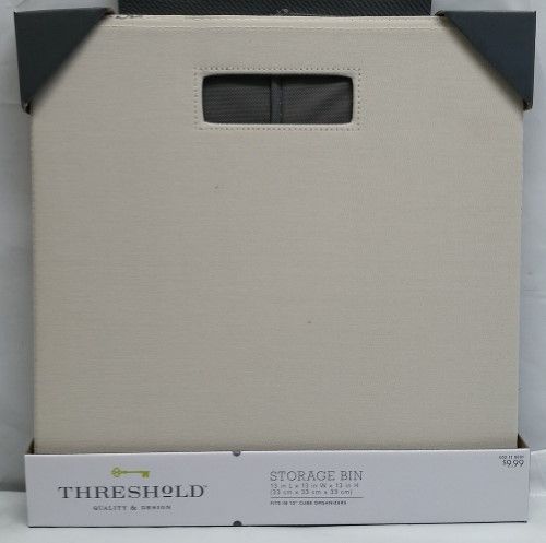 Photo 1 of 2 pack**Threshold Fabric Storage Bin 13"L X 13"W X 13"H Sand
