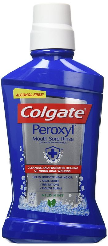 Photo 1 of Colgate Peroxyl Oral Cleansers, Mild Mint, 16.9 oz
