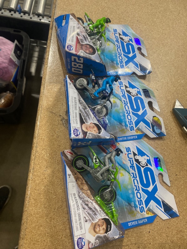 Photo 1 of 3 pack**SX Supercross Motorcycle Toy Deven Raper #447 Kawasaki 1st Edition 1:24 Diecast
