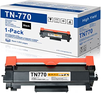 Photo 1 of 
High Yield TN770 Black Toner Cartridge Replacement for Brother TN-770 to Use with HL-L2350DW HL-L2395DW HL-L2390DW HL-L2370DW MFC-L2750DW MFC-L2710DW DCP-L2550DW Printer Toner (1-Pack)

