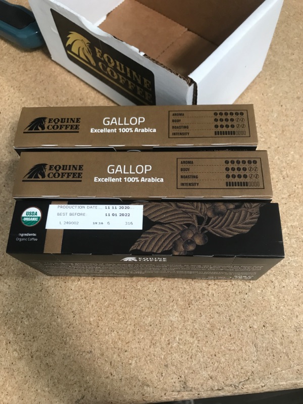 Photo 2 of ** EXP: 11/01/2022**    *** NON-REFUNDABLE **   ** SOLD AS IS ***
Equine Coffee Nespresso Compatible Capsules for OriginalLine Machine (Not Vertuo) | 30 Pack Italian Espresso Pods USDA | Gallop Flavor Intensity 8 Dark Roast | Aluminum Seal for Extra Fresh