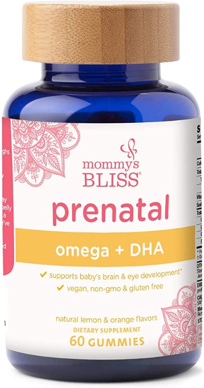Photo 1 of ** EXP: MAY 05 2023**  *** NON-REFUNDABLE ***   ** SOLD AS IS **
Mommy's Bliss Prenatal Vitamin with Omega & DHA: Supports Baby's Brain & Eye Development with Vitamin C, Omega 3, 6, 9, & DHA, Vegan, Gluten Free, Non-GMO, 60 Gummies (20 Servings)
