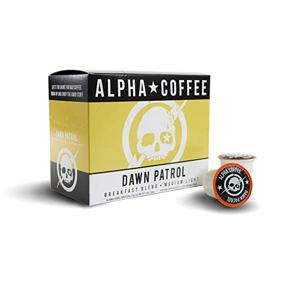 Photo 1 of *** NO EXPIRATION PRINTED ***   ***   NON-REFUNDABLE ***   ** SOLD AS IS **
Alpha Coffee – Dawn Patrol - 24 Count Coffee Pods - Premium Gourmet Craft Medium-Light Roast Coffee | Veteran Owned - Specialty Small Batch Roasted Coffee | 100% Arabica Beans
