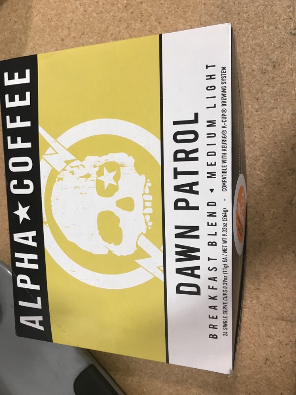 Photo 2 of *** NO EXPIRATION PRINTED ***   ***   NON-REFUNDABLE ***   ** SOLD AS IS **
Alpha Coffee – Dawn Patrol - 24 Count Coffee Pods - Premium Gourmet Craft Medium-Light Roast Coffee | Veteran Owned - Specialty Small Batch Roasted Coffee | 100% Arabica Beans
