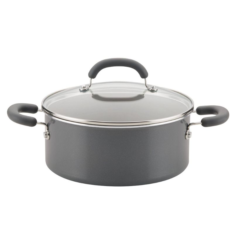 Photo 1 of 2PCKS OF Rachael Ray Create Delicious 5qt Aluminum Nonstick Dutch Oven with Lid

