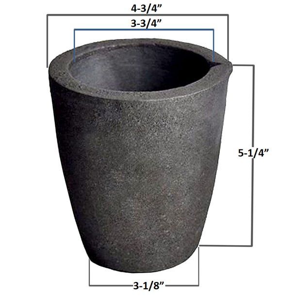 Photo 1 of  - 4 KG Clay Graphite Foundry Crucible Melting Furnace Refining Gold Silver
