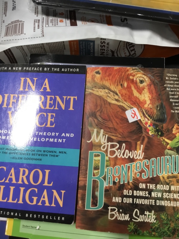 Photo 1 of 2 book pack My Beloved Brontosaurus: On the Road with Old Bones, New Science, and Our Favorite Dinosaurs and 
In a Different Voice: Psychological Theory and Women’s Development