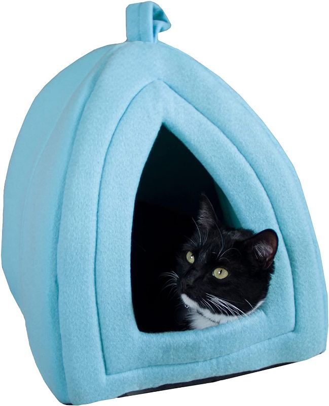 Photo 1 of 
Pyramid Cat Bed - Cat Houses for Indoor Cats with Removable Foam Cat Bed for Kittens or Small Dogs by PETMAKER