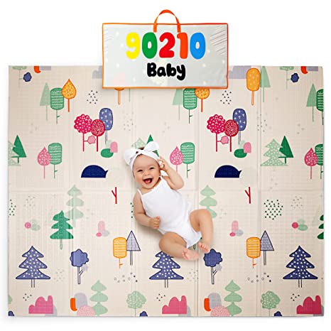 Photo 1 of 90210 Baby Play Mat - 70 x 78 x 0.3 Extra Large Baby Play Mats for Babies and Toddlers, Reversible Crawling Mat, Water-Proof, Foldable, with Thick Foam, Safe for Kids and Babies
