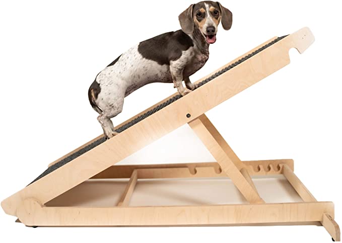 Photo 1 of  Pet Ramp for All Dogs and Cats - for Couch or Bed with Paw Traction Mat - 40" Long and Adjustable from 14” to 24” - Rated for 200LBS - Great for Small and Older Animals
