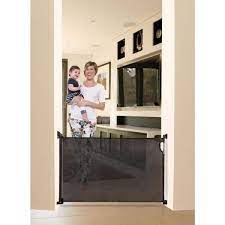 Photo 1 of Baby Gate 34" Tall Retractable Baby Gates Extra Wide 59" Indoor and Outdoor Mesh Baby Safety Gates *** missing components***