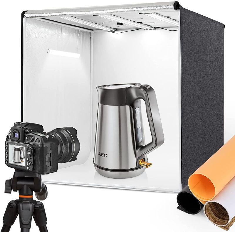 Photo 1 of ***PARTS ONLY***  ZKEEZM Light Box Photography 32"x32" with 210 LED and 4 Colors Backdrops Photo Box with Lights Foldable Light Box with Adjustable Brightness, 6000-6500K Portable Dimmable Picture Box Shooting
