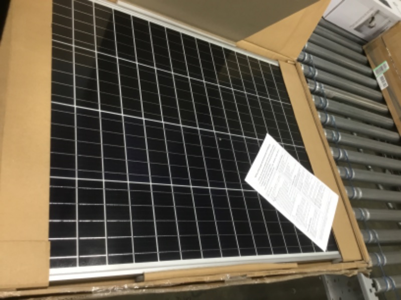 Photo 2 of WEIZE 100 Watt 12 Volt Solar Panel, High Efficiency Monocrystalline PV Module for Home, Camping, Boat, Caravan, RV and Other Off Grid Applications
