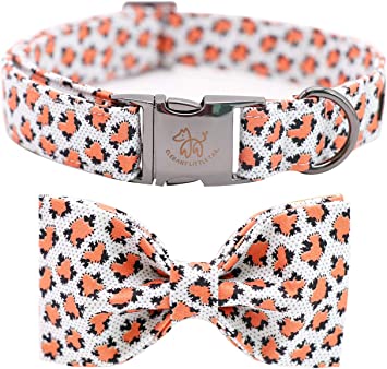 Photo 1 of Elegant little tail Dog Collar with Bow, Comfotable Dog Bowtie, Bowtie Dog Collar Adjustable Dog Collars for Small Medium Large Dogs and Cats
