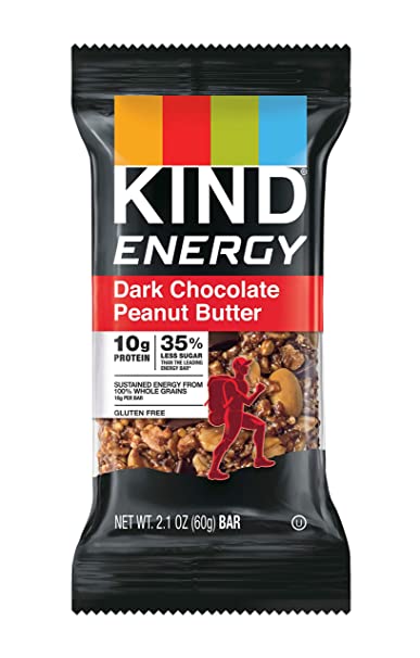 Photo 2 of KIND Energy Bar, Dark Chocolate Peanut Butter, Gluten Free, Low Glycemic Index, 2.1 Oz, 12 Count