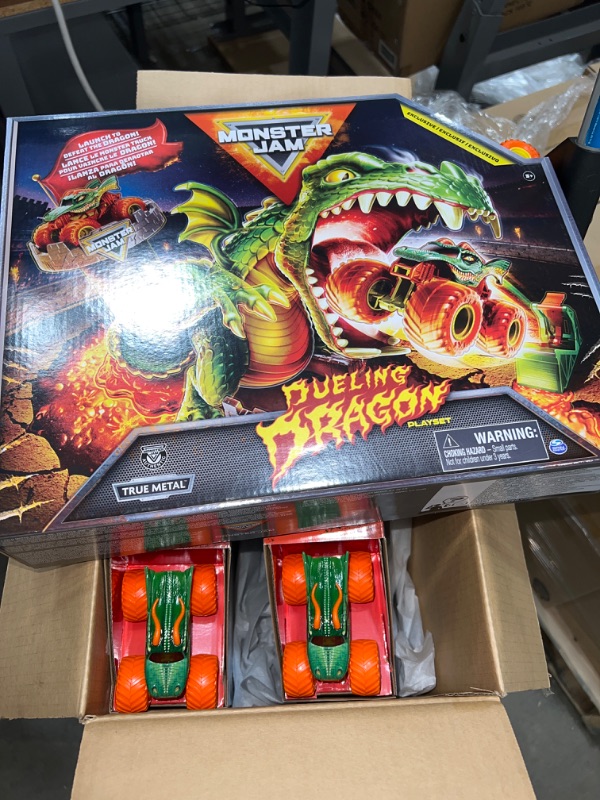 Photo 2 of 3 PACK - Monster Jam, Dueling Dragon Monster Truck Playset

