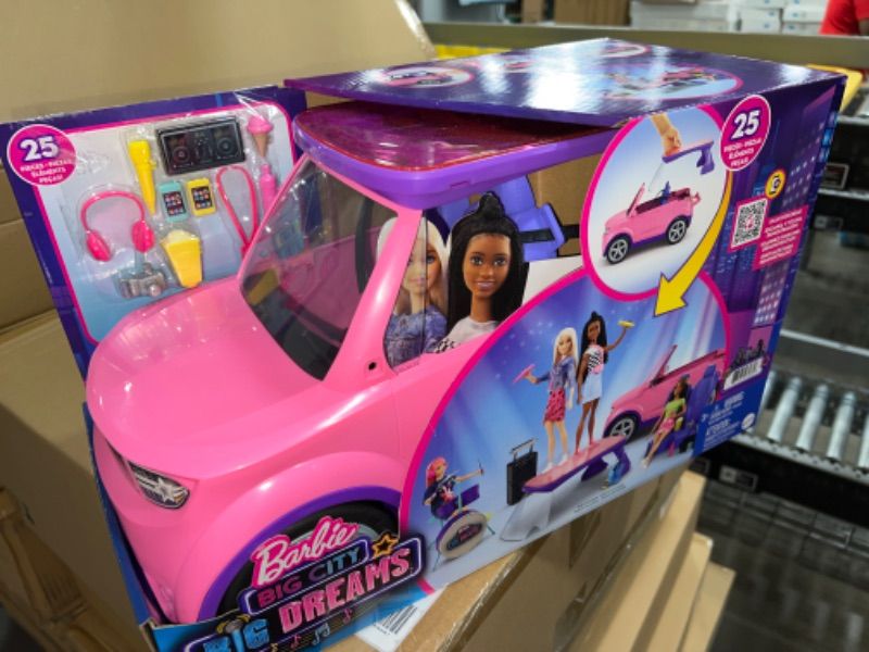 Photo 2 of Barbie: Big City Big Dreams Transforming Vehicle Playset Gift for 3 to 7 Year Olds
