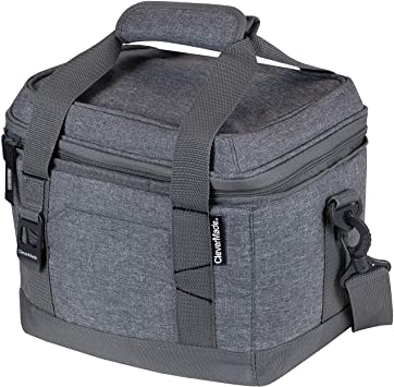 Photo 1 of USED: CleverMade Collapsible Soft Cooler Bag Tote - Insulated 18 Can Leakproof Small Cooler Box with Bottle Opener and Shoulder Strap for Lunch, Beach, and Picnic - Grey
