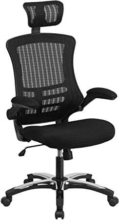 Photo 1 of *selling for PARTS, NO RETURNS*
Flash Furniture High-Back Black Mesh Swivel Ergonomic Executive Office Chair with Flip-Up Arms and Adjustable Headrest
