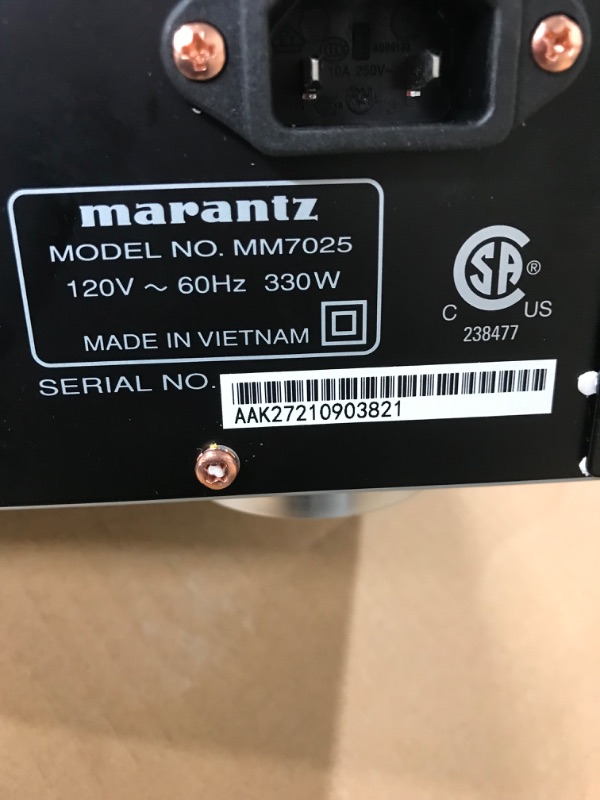 Photo 4 of **PARTS ONLY**
Marantz MM7025 Stereo Power Amplifier | 2-Channel | 140 Watts per Channel | Both Single-Ended RCA and Balanced XLR Inputs | Black
